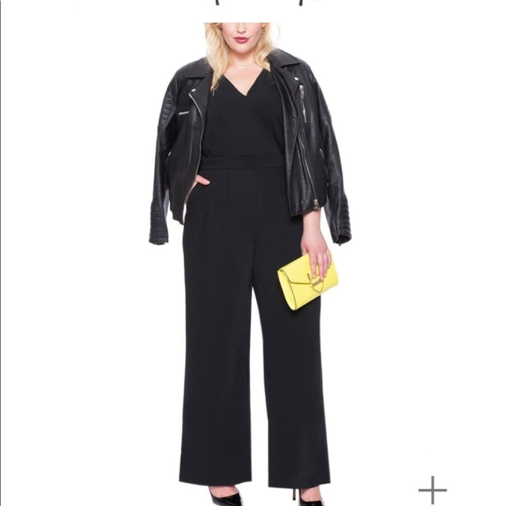 Eloquii Wide Leg Black Jumpsuit
